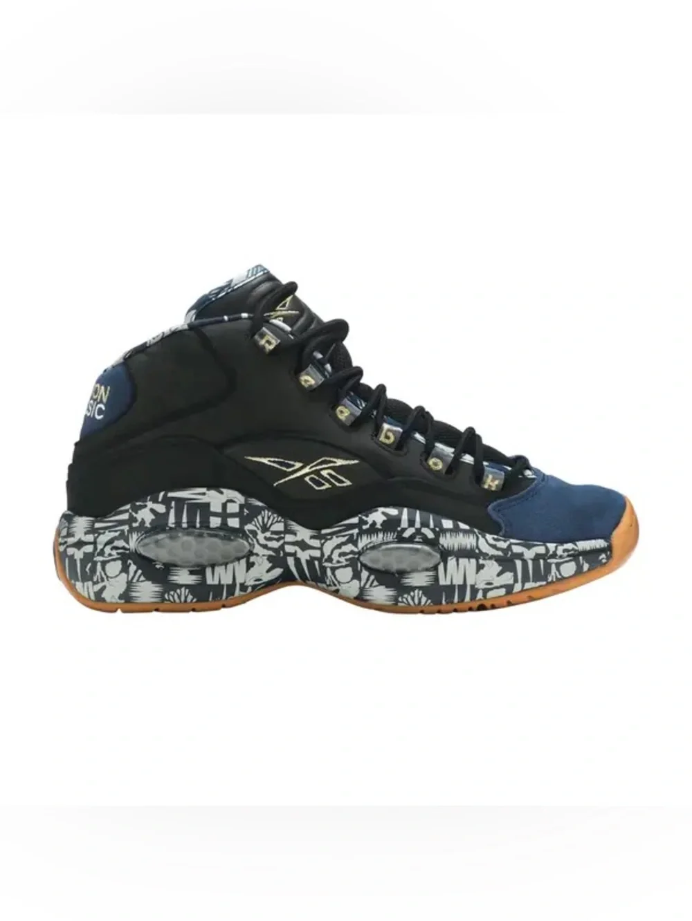 Reebok Question Mid Allen Iverson Roundball Classic sneakers 10 navy black gym